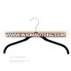 black Velvet hanger non slip flocking hanger, basic high quality velvet flocked thin hanger